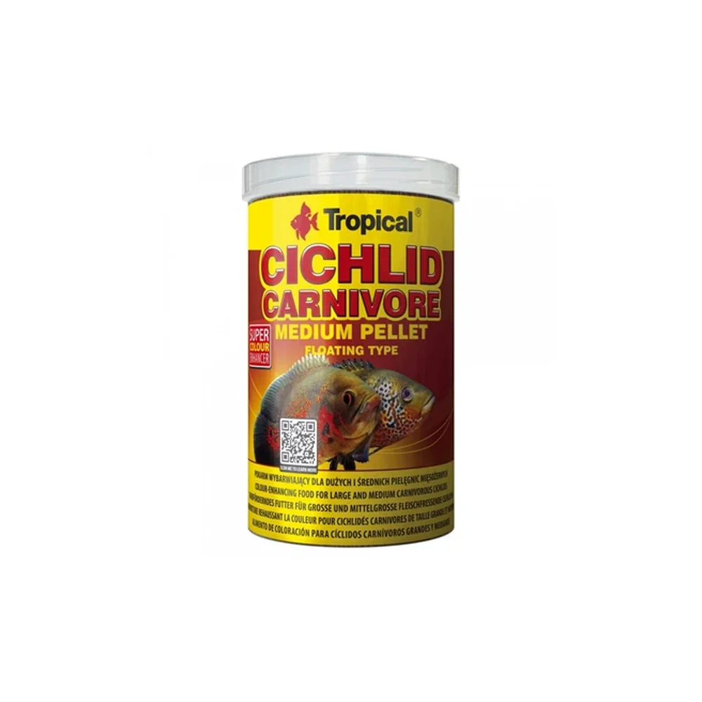 Tropical cichlid carnivore medium pellet 500ml/180gr
