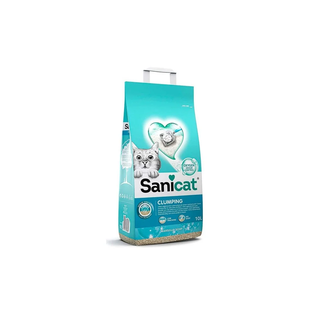 Sanicat Active Комкующийся наполнитель для кошек, с ароматом мыла, 10 л