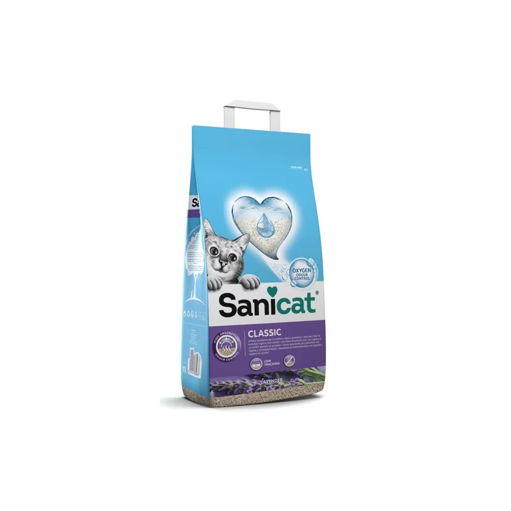 Sanicat Classic Hopduran Наполнитель для кошек, с ароматом лаванды, 16 л