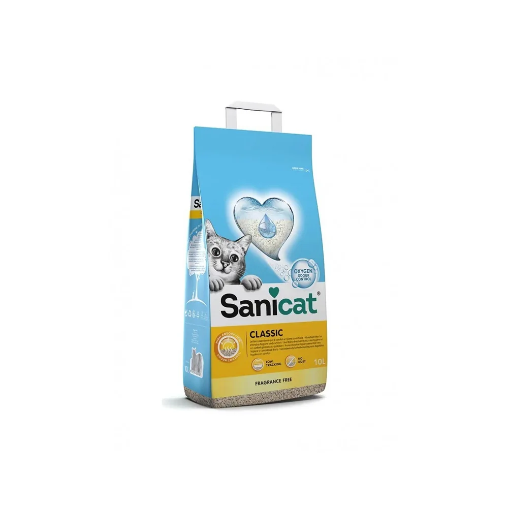 Sanicat Active Duo комкующийся кошачий наполнитель, аромат ванили и мандарина, 10 л