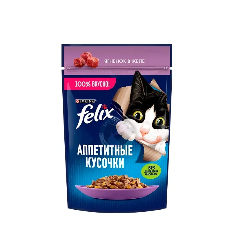 Felix влажный корм для кошек с ягнёнком в желе 75 г