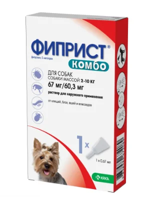 Fiprist Combo damcı itlər üçün 2–10 kq 0,67 ml pipetka