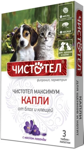 Chistotel Maximum drops for puppies and kittens, 1 pipette