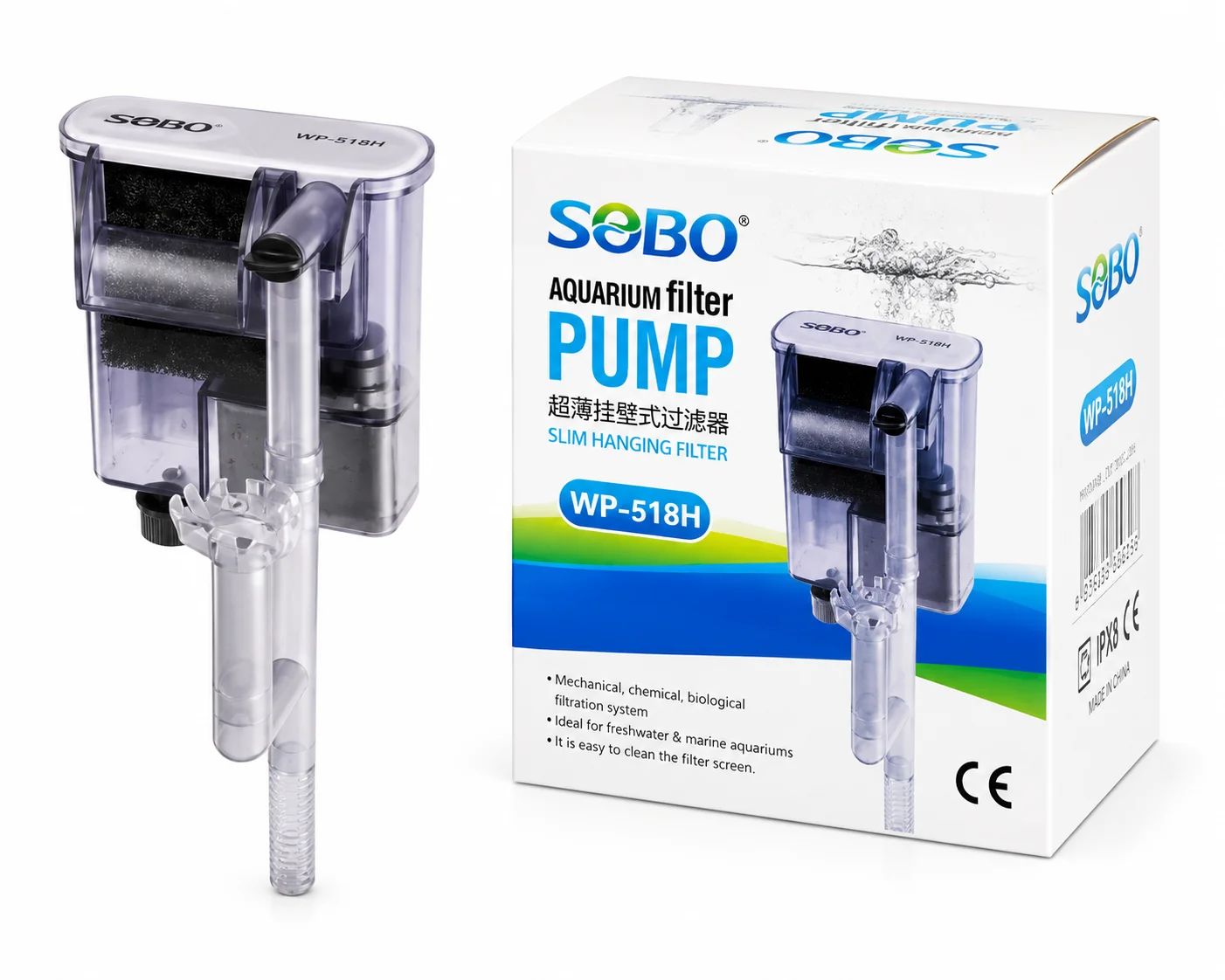 SOBO WP‑518H waterfall aquarium filter