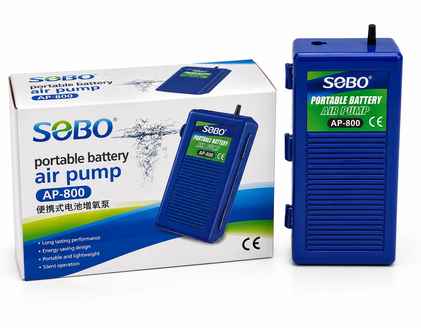 SOBO AP‑800 портативный аккумуляторный компрессор для аквариума